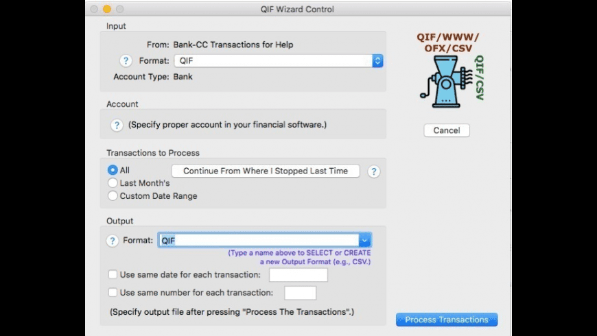 importing transactions to quicken for mac